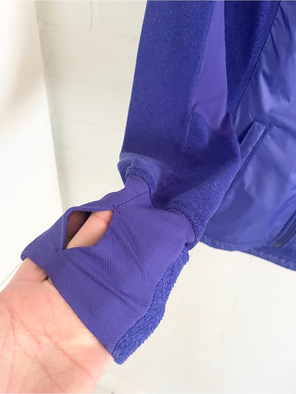 Lululemon Run Gust Buster Jacket Archival Ruched Panel Blue Sz 8 - Picture 8 of 16